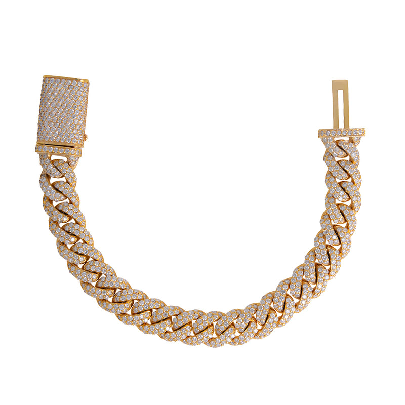 Diamond Cuban link Bracelet With Diamond Lock