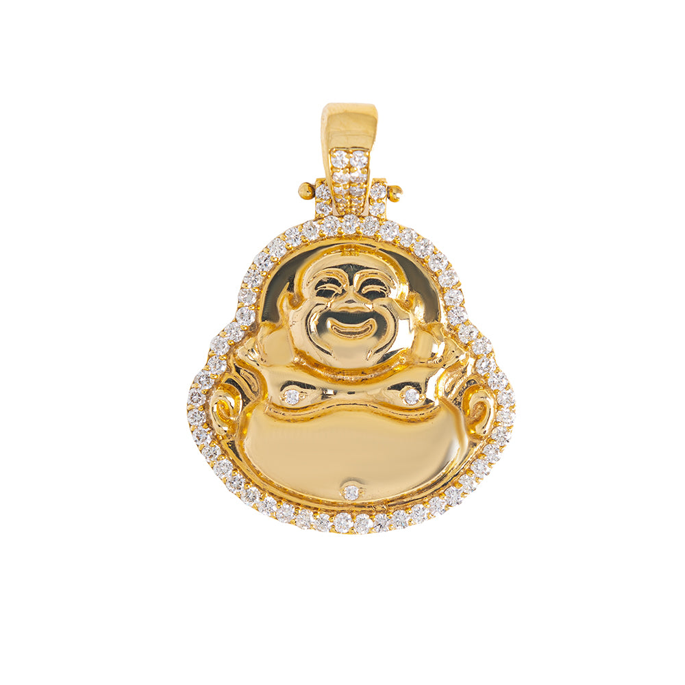 Medium Buddha Pendant With Diamonds – Haimov Jewelers