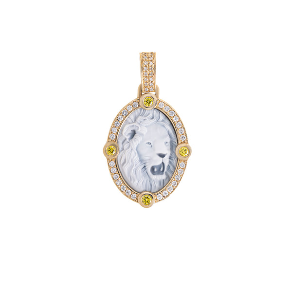 Lion Pendant With Diamonds