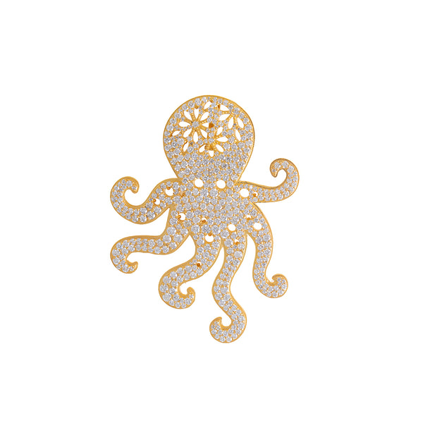 Octopus Pendant With Diamonds