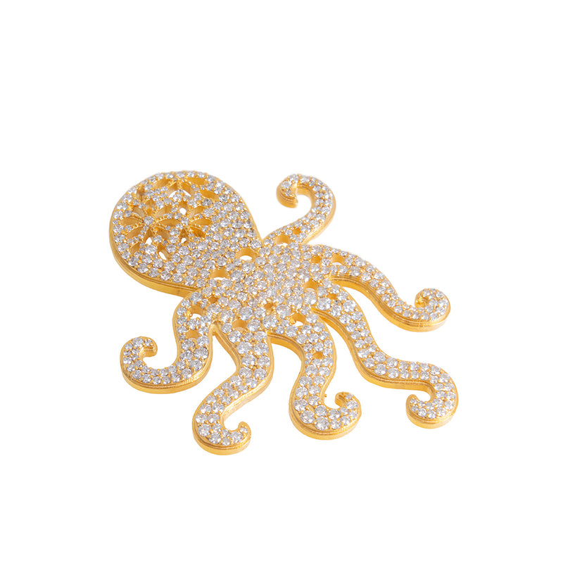 Octopus Pendant With Diamonds