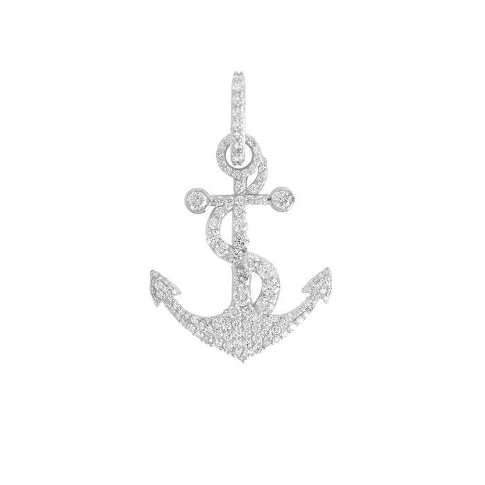 Anchor Pendant With Diamonds
