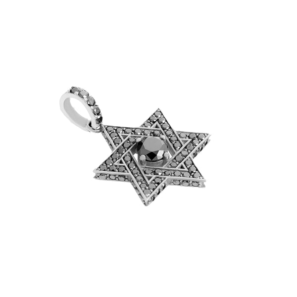 Star David Pendant With Diamonds