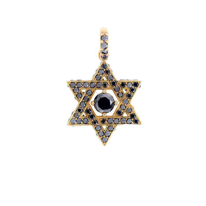 Star David Pendant With Diamonds