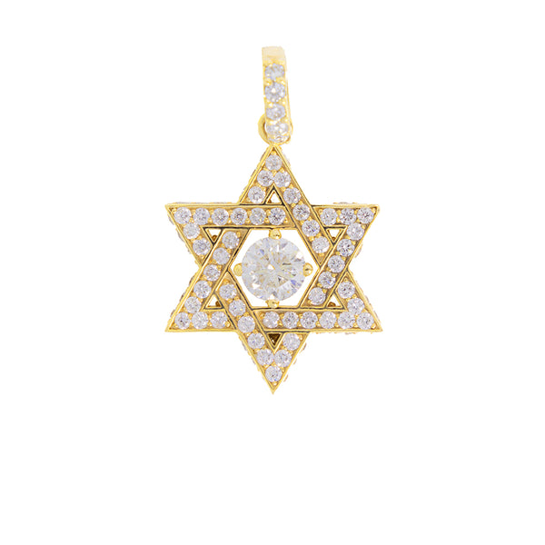 Star David Pendant With Diamonds