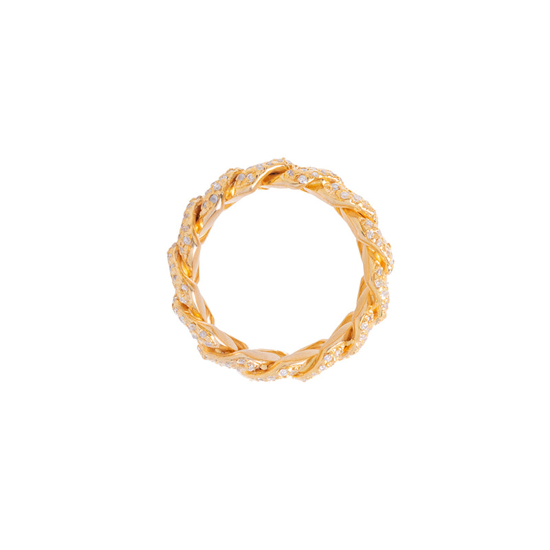Cuban link Ring For Men With Diamonds