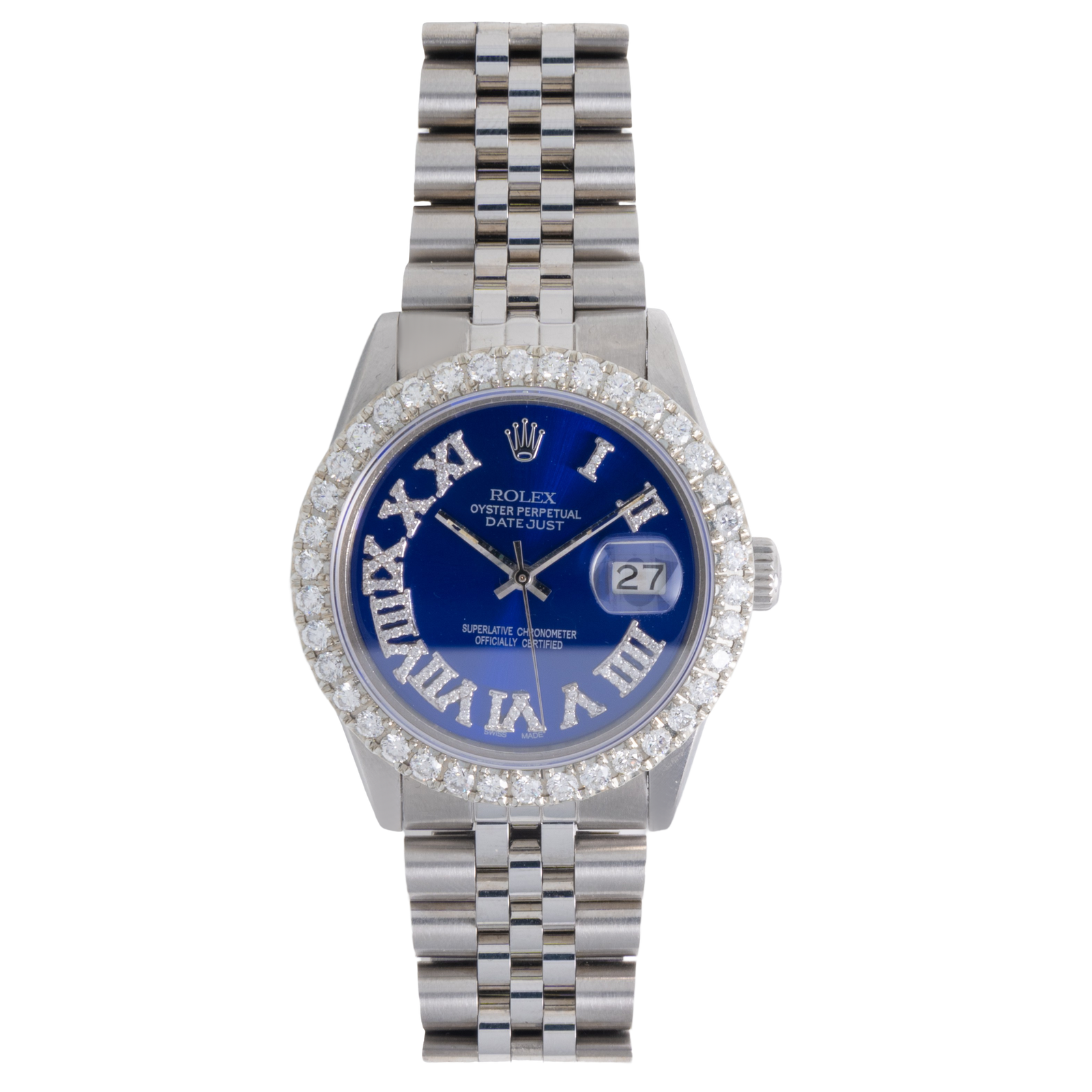 Rolex Oyster Perpetual DATEJUST With Diamonds – Haimov Jewelers