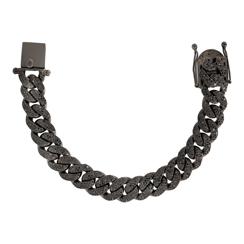 Black Diamond Cuban link Bracelet