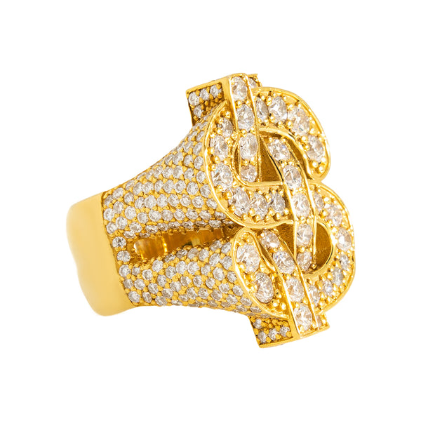 Dollar Sign Ring With Diamonds
