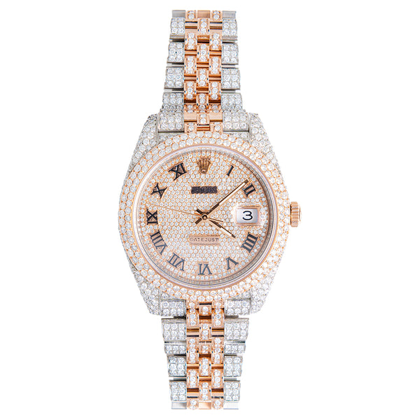 Rolex DATEJUST Iced Out With Diamonds