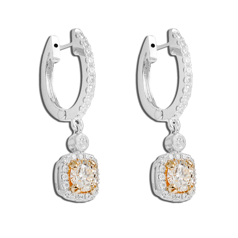 Center Stone Earrings With Diamonds
