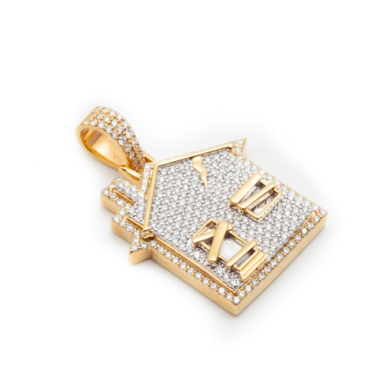 Trap House Pendant With Diamonds