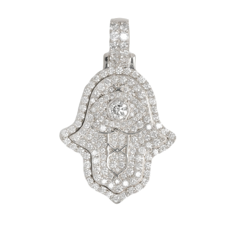 Hamsa Pendant With Diamonds