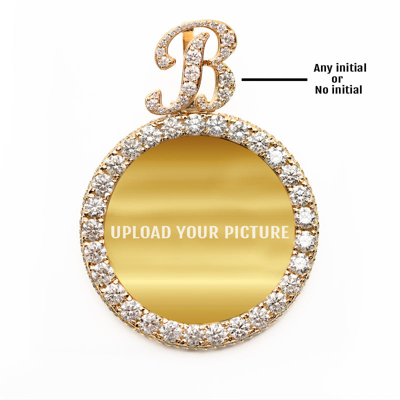 Custom Picture Pendant With Diamonds