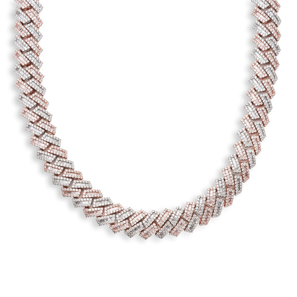 Two tone store cuban link necklace