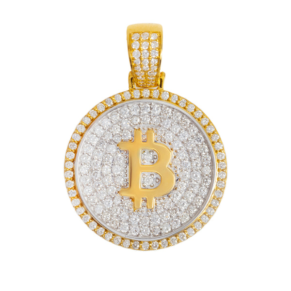 Bitcoin Pendant With Diamonds