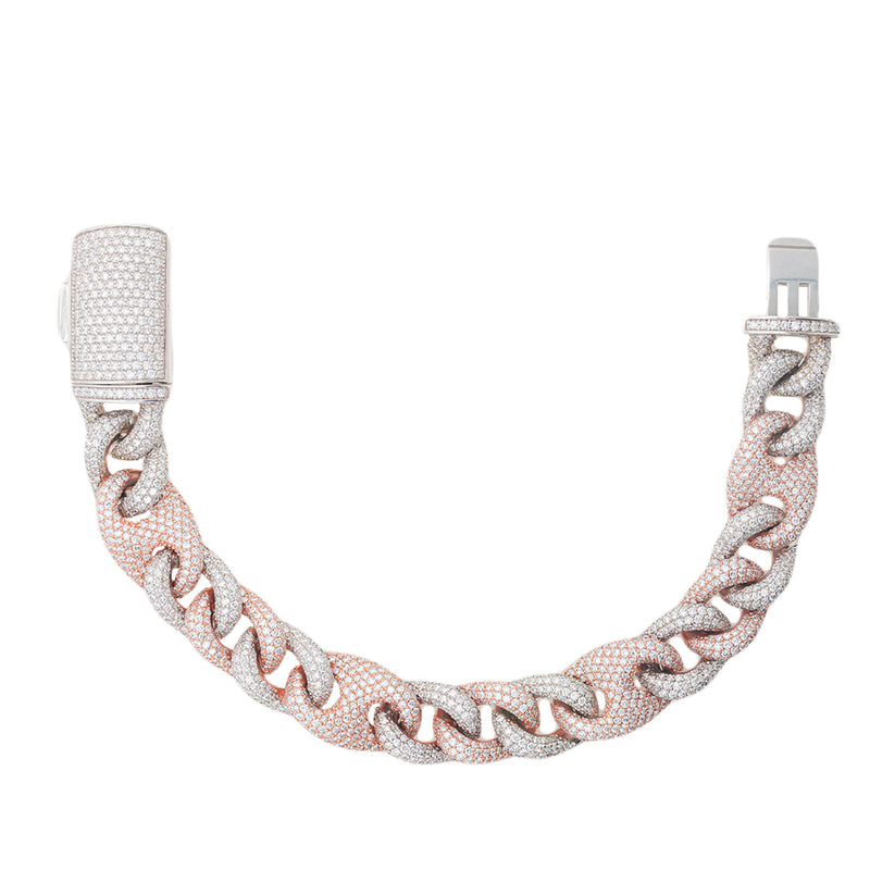 Amazon.com: TOUSIATTAR Iced Out Diamond Cuban Link Bracelet - Solid 10K or  14K or 18 Karat Gold Menes Handmade Bracelets - White Natural Diamonds 7.00  CT- Elegant Jewelry Gift for MEN and